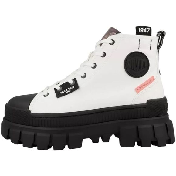 Palladium Revolt Hi TX Star White Platform Shoes - 9 - Great Condition - Picture 1 of 15